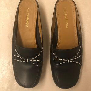Liz Claiborne navy blue slip ons